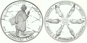 Latvia 1 Lats 2009 Brali Kaudzites