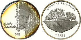 Latvia 1 Lats 2013 Rūdolfs Blaumanis