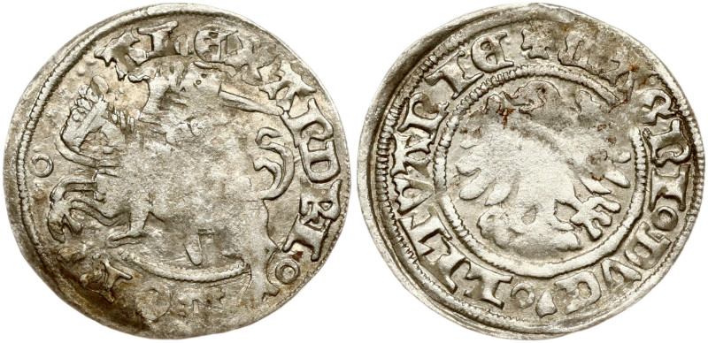 Lithuania. Aleksander Jagiellon (1501–1506). Polgrosz ND Vilnius, gothic legend....