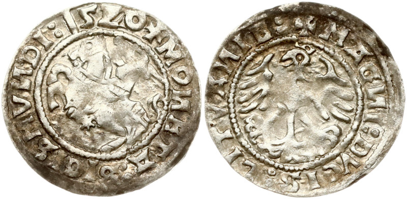 Lithuania. Zygmunt I Stary (1506-1548). Polgrosz 1520 Vilnius. Silver 1.06 g. Iv...