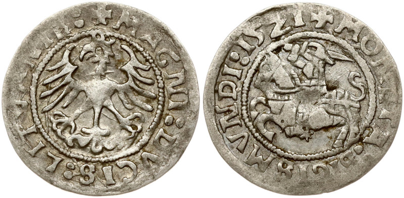 Lithuania. Zygmunt I Stary (1506-1548). Polgrosz 1521 Vilnius. Variety with Z cl...