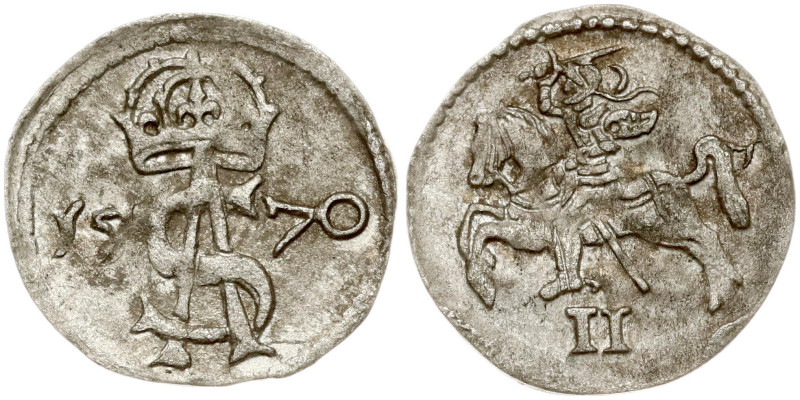 Lithuania. Zygmunt II August (1545–1572). Dwudenar 1570 Vilnius. Silver 0.53 g. ...