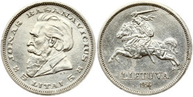 Lithuania 5 Litai 1936 Basanavicius