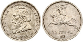 Lithuania 5 Litai 1936 Jonas Basanavicius