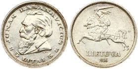 Lithuania 5 Litai 1936 Basanavicius