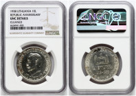 Lithuania 10 Litu 1938 Smetona NGC UNC DETAILS