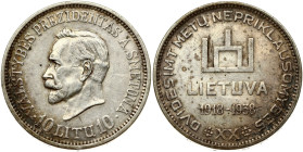 Lithuania 10 Litu 1938 Smetona
