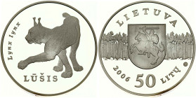 Lithuania 50 Litu 2006 Lynx