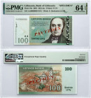 Lithuania 100 Litu 2007 PAVYZDYS/SPECIMEN PMG 64 Choice UNC EPQ