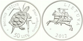 Lithuania 50 Litu 2012 Pond Turtle