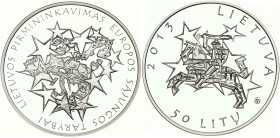 Lithuania 50 Litu 2013 Presidency of the EU Council