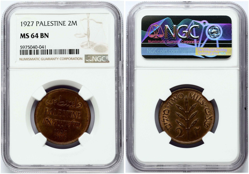 Palestine. 2 Mils 1927. Bronze. KM 2. NGC MS 64 BN

MS 64 BN

Estimate: EUR ...