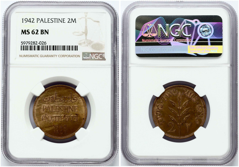 Palestine. 2 Mils 1942. Bronze. KM 2. NGC MS 62 BN

MS 62 BN

Estimate: EUR ...
