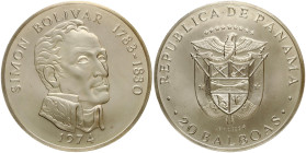 Panama 20 Balboas 1974 FM Simon Bolivar