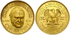 Venezuela Chiefs of the Second World War Gold Medal 1957 Churchill