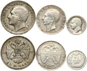 Yugoslavia Serbia 50 Para - 20 Dinara 1879-1938 Lot of 3 coins