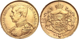 Belgium 20 Francs 1914