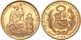 Peru 50 Soles Oro 1966 Lima