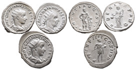 Römische Kaiserzeit, Gordianus III. 238-244 n. Chr., Antoniniane. 3 Stück. Vorzüglich
Erworben 2007 bei der Münzhandlung Gorny und Mosch, München....