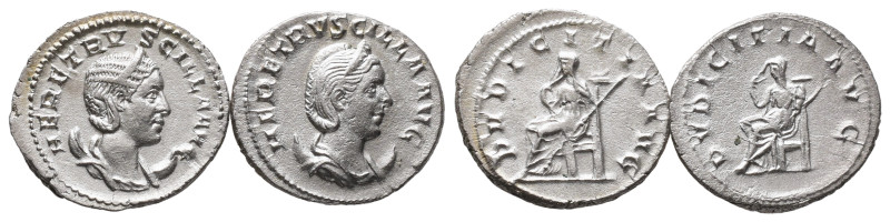 Römische Kaiserzeit, Herennia Etruscilla 249-251 n. Chr., Antoniniane. 2 Stück. ...