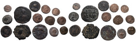 Kl. Sammlung von Münzen verschiedener Nominale und Regenten. Darunter auch bessere Typen wie: Agrippa, 27-12 v.Chr., posthum unter Caligula, 37-41, Br...