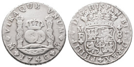Mexico, Philip V. 1700-1746, 8 Reales 1746 MF, Mexico. 26,85 g. Cal. 1470. Kl. Kratzer, fast sehr schön