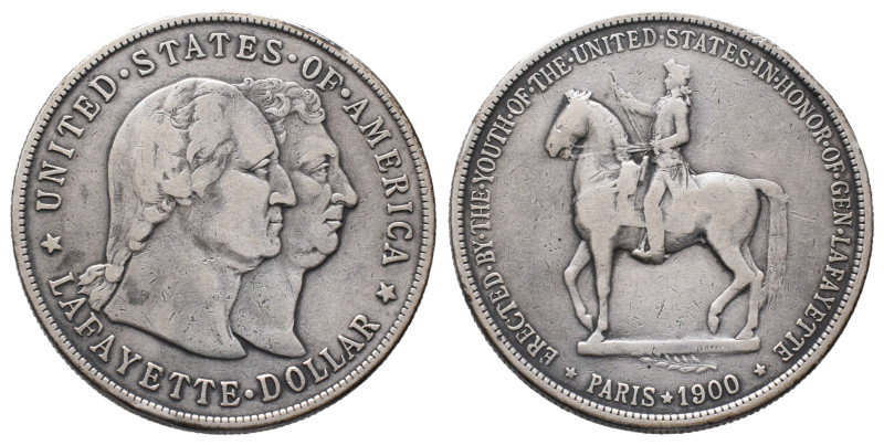 Vereinigte Staaten von Amerika, Dollar 1900. Lafayette. 26,49 g. K/M 118. Randfe...