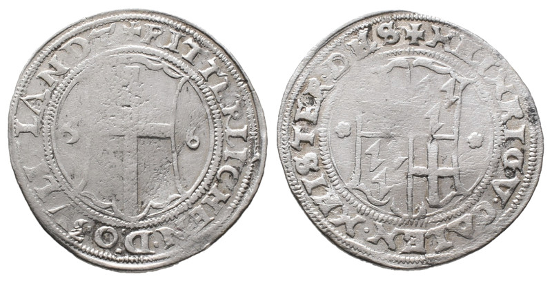 Baltikum, Livländischer Orden, Heinrich von Galen 1551-1557, 1/2 Mark 1556, Riga...