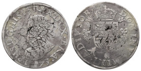Belgien Brabant, Philipp II. 1555-1598, Philippstaler (Ecu) 1573, Antwerpen. 33,85 g. Dav. 8634. Schrötlingsfehler, fast sehr schön