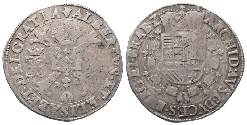 Belgien Brabant, Albert und Isabella 1598-1621, Patagon o. J., Antwerpen. 27,86 ...