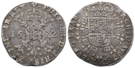 Belgien Brabant, Philipp IV. 1621-1665, Patagon 1622, Brüssel. 27,93 g. Dav. 4462. Kl. Schrötlingsfehler, sehr schön +