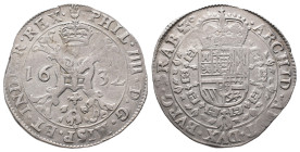 Belgien Brabant, Philipp IV. 1621-1665, 1/2 Patagon 1632, Antwerpen. 13,88 g. Delm. 301. Kl. Schrötlingsfehler, kl. Kratzer, sehr schön
