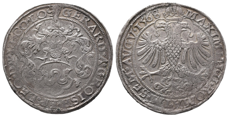 Belgien Lüttich, Gerhard von Groesbeck 1564-1580, Reichstaler 1568, Hasselt, mit...