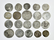 Belgien, Konvolut von Münzen verschiedener Gebiete, darunter auch einige Stücke der Niederlande. Bitte besichtigen. 20 Stück. Schön-sehr schön