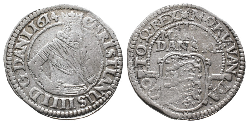 Dänemark, Christian IV. 1588-1648, Mark 1614, Kopenhagen. 7,45 g. Hede 99 A. Seh...