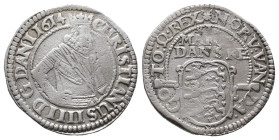 Dänemark, Christian IV. 1588-1648, Mark 1614, Kopenhagen. 7,45 g. Hede 99 A. Sehr schön