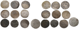 Dänemark, Christian IV. 1588–1648, kl. Konvolut von 2 Skilling Stücken. Verschiedene Jahrgänge. Außerdem enthalten: Friedrich III 1648-1670, 2 Skillin...