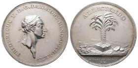 Dänemark, Frederik V. 1746-1766, Silbermedaille o. J., von Pietro Leonardo Gianelli. Prämienmedaille der Königlichen Akademie für Malerei, Bildhauerei...
