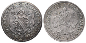 Frankreich Elsaß, Strassburg, Stadt, Reichstaler o. J. (17. Jahrhundert). 29,07 g. Dav. 5842. Prachtexemplar. Herrliche Patina, kl. Schrötlingsfehler ...