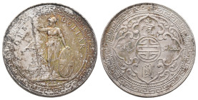 Großbritannien, Edward VII. 1901-1910, Trade Dollar 1907 B, Bombay. 26,90 g. K/M T5. Hübsche Patina, kl. Kratzer, fast vorzüglich