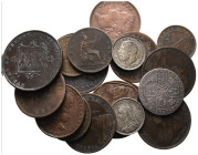 Großbritannien, kl. Konvolut von britschen Münzen und deren Kolonien. 1 Cent bis 6 Pence. 19 Stück. Sehr schön-vorzüglich