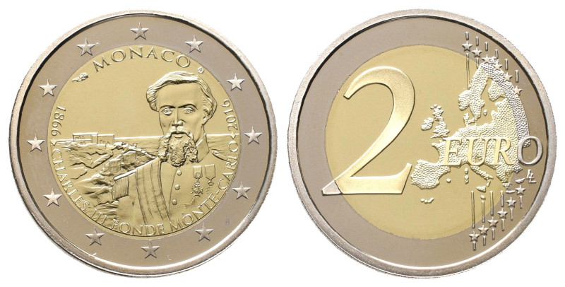 Monaco, Albert II. seit 2005, 2 Euro 2016. Auf den 150. Jahrestag der Gründung M...