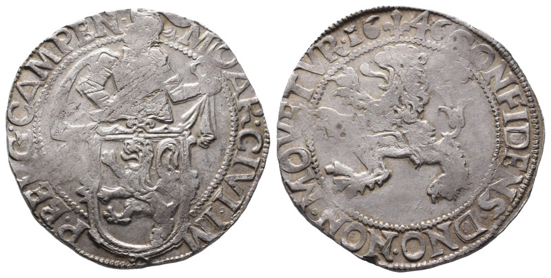Niederlande Campen, Provinz, Löwentaler 1646. 27,16 g. Dav. 4879. Kl. Schrötling...