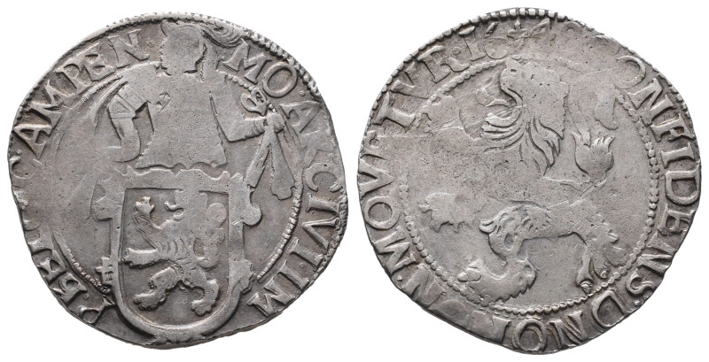 Niederlande Campen, Provinz, Löwentaler 1648. 26,94 g. Dav. 4879. Kl. Prägeschwä...