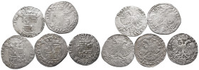 Niederlande Campen, Provinz, Lot von Adlerschillingen o. J., mit Titel von Matthias. 5 Stück. Sehr schön