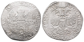 Niederlande Campen, Stadt, Reichstaler 1598, mit Titel Rudolfs II. 28,59 g. Dav. 8881. Sehr schön