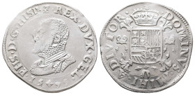Niederlande Geldern, Philipp II. 1555-1598, Philippstaler (Ecu) 1575. 33,40 g. Dav. 8496. Gereinigt, kl. Kratzer, sehr schön