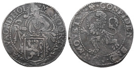 Niederlande Utrecht, Provinz, Löwentaler 1598. 26,35 g. Dav. 8854. Gestopftes Loch, kl. Kratzer und Randfehler, sehr schön