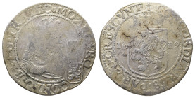 Niederlande Utrecht, Provinz, Reichstaler 1619. 28,54 g. Dav. 4836. Kl. Schrötlingsfehler, Prägeschwäche, fast sehr schön