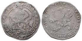 Niederlande Westfriesland, Provinz, Löwentaler 1638. 27,23 g. Dav. 4870. Winz. Randfehler, sehr schön